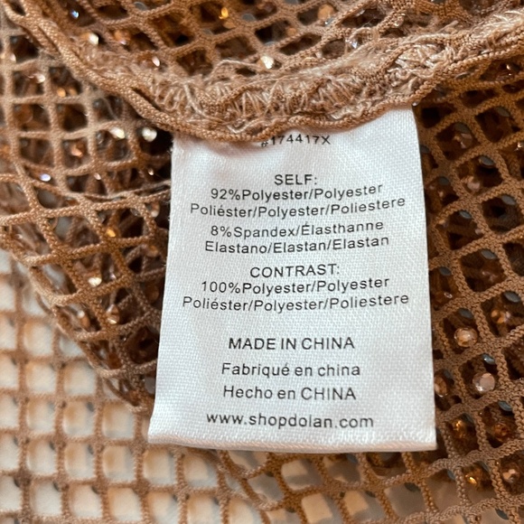 Anthropologie Taupe Mesh Blouse - Picture 10 of 14